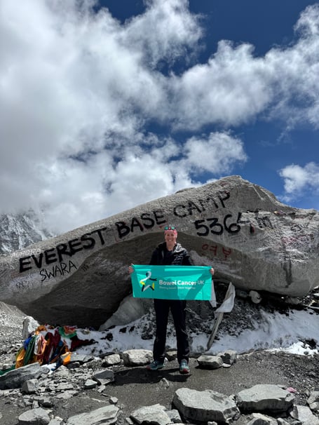 Donna Timmis trekked to Everest Base Camp for Bowel Cancer UK - and then ran a marathon!